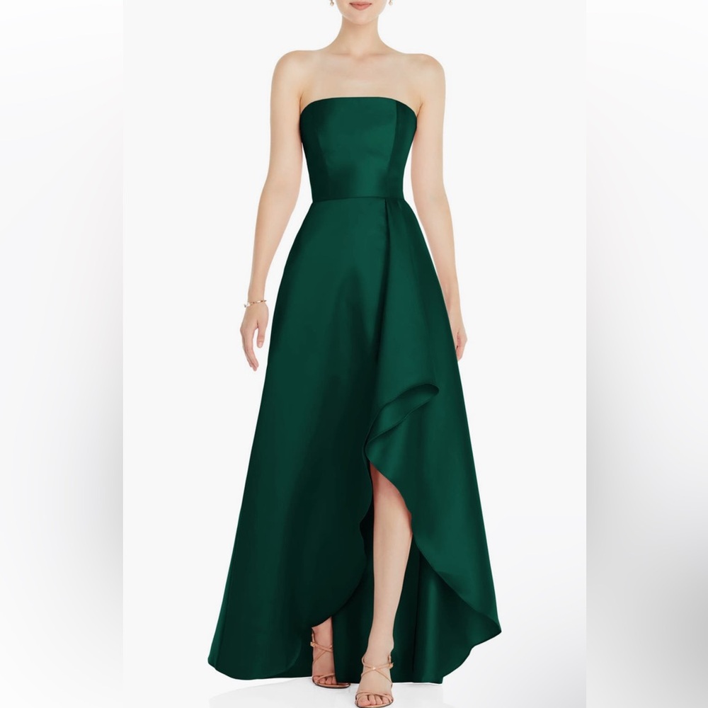 Alfred Sung Strapless Satin Gown